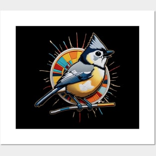 Majestic Titmouse Embroidered Patch Posters and Art